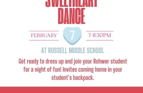 flier for the sweetheart dance