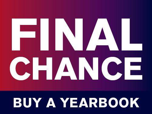 Final chance, yearbook orders